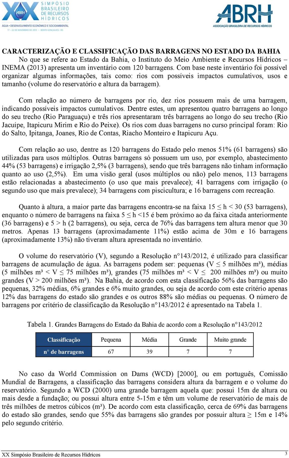 Com relação ao número de barragens por rio, dez rios possuem mais de uma barragem, indicando possíveis impactos cumulativos.