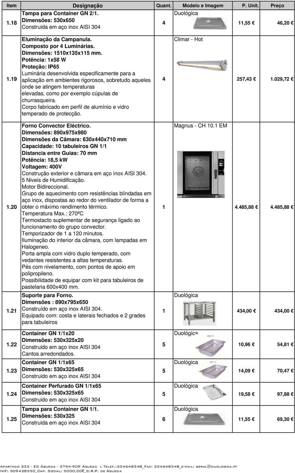 churrasqueira. Corpo fabricado em perfil de alumínio e vidro temperado de protecção. 4 Climar - Hot 27,43.029,72.20 Forno Convector Eléctrico.