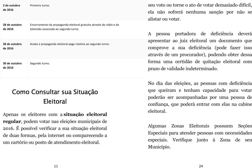 A pessoa portadora de deficiência deverá apresentar ao juiz eleitoral um documento que comprove a sua deficiência (pode fazer isso através de um procurador), podendo obter dessa forma uma certidão de