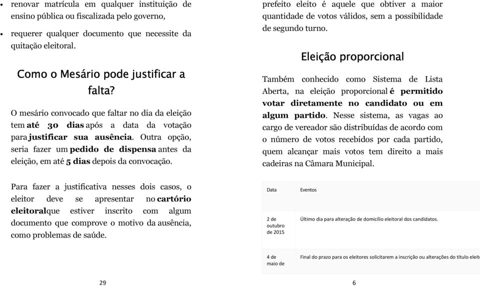 Outra opção, seria fazer um pedido de dispensa antes da eleição, em até 5 dias depois da convocação.