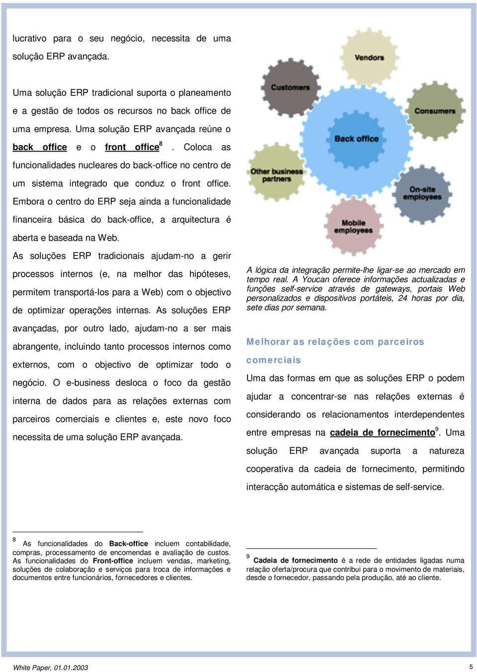 Embora o centro do ERP seja ainda a funcionalidade financeira básica do back-office, a arquitectura é aberta e baseada na Web.