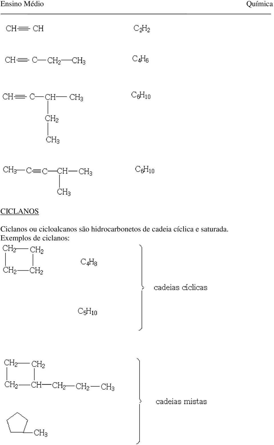 hidrocarbonetos de cadeia