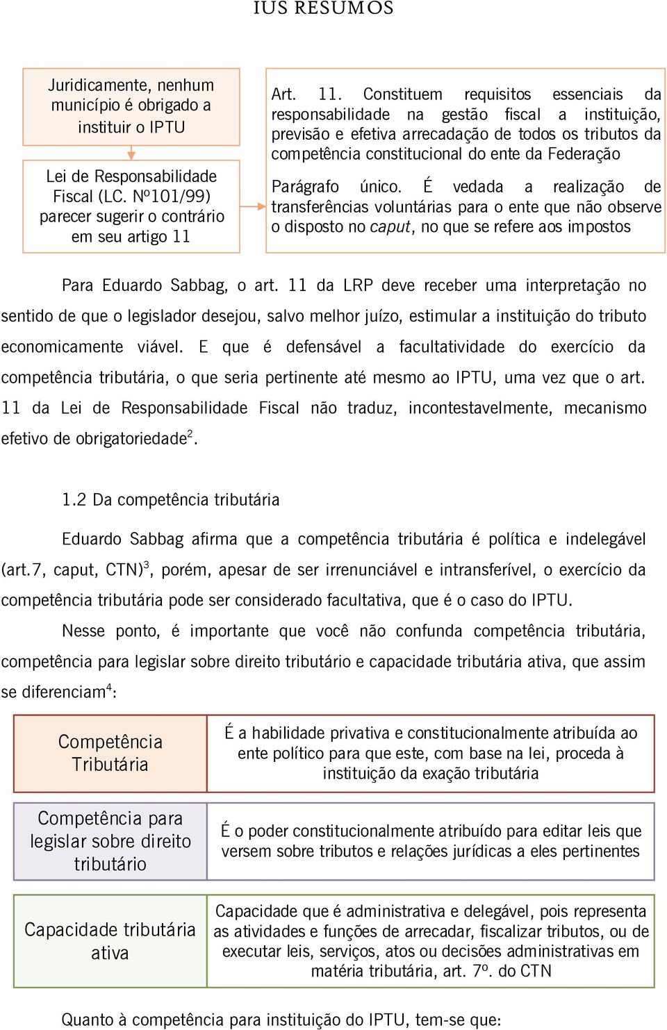 Constituem requisitos essenciais da responsabilidade na gestão fiscal a instituição, previsão e efetiva arrecadação de todos os tributos da competência constitucional do ente da Federação Parágrafo