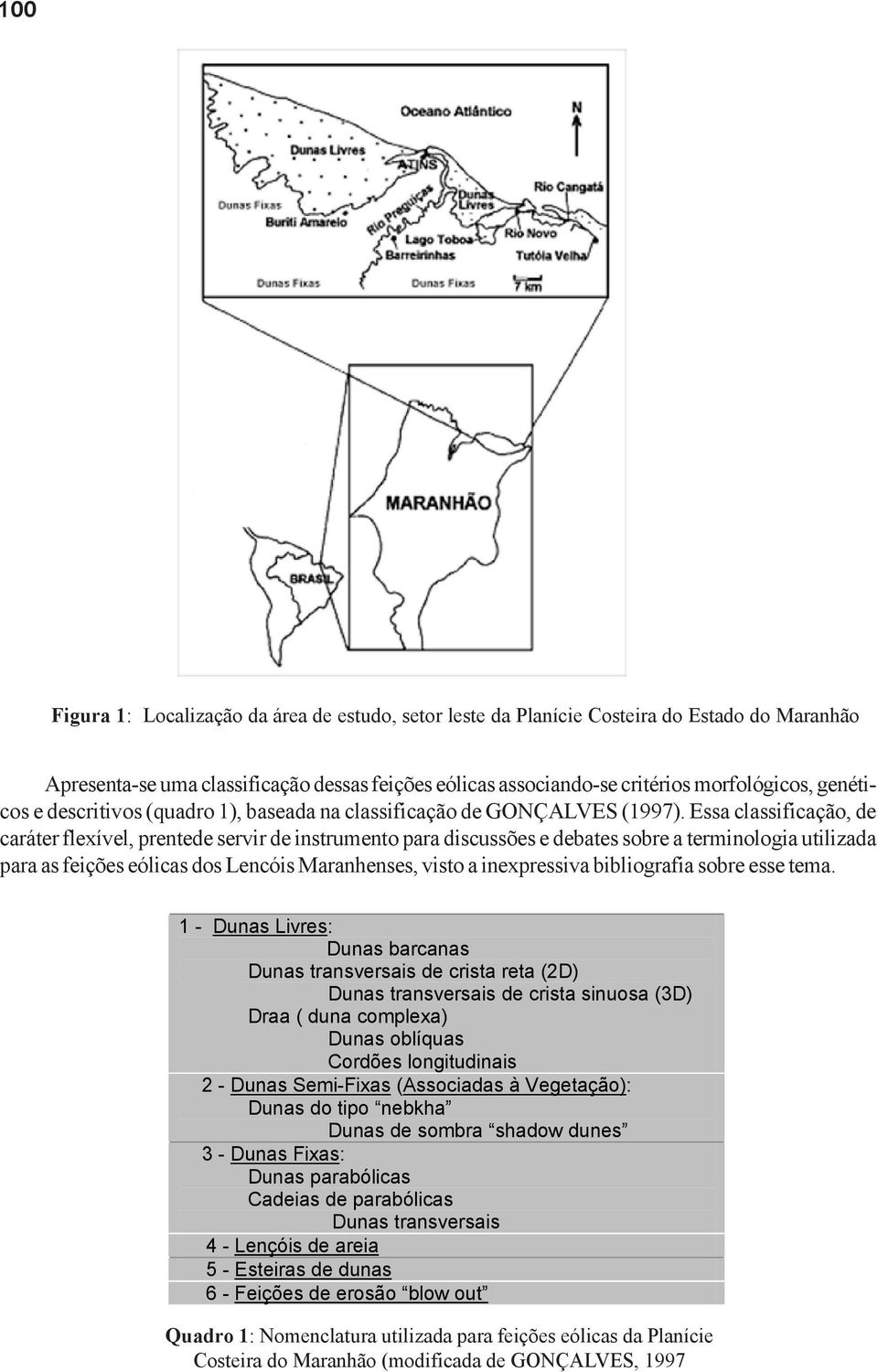 Essa classificação, de caráter flexível, prentede servir de instrumento para discussões e debates sobre a terminologia utilizada para as feições eólicas dos Lencóis Maranhenses, visto a inexpressiva