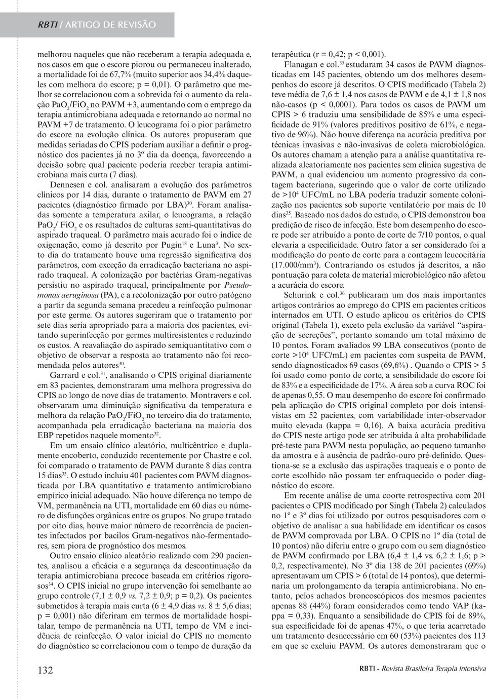 O parâmetro que melhor se correlacionou com a sobrevida foi o aumento da relação PaO 2 no PAVM +3, aumentando com o emprego da terapia antimicrobiana adequada e retornando ao normal no PAVM +7 de