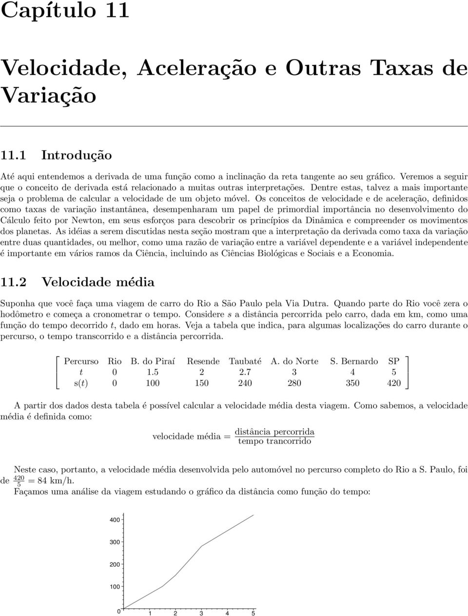 Os conceitos de velocidade e de aceleração, definidos como taxas de variação instantânea, desempenharam um papel de primordial importância no desenvolvimento do Cálculo feito por Newton, em seus