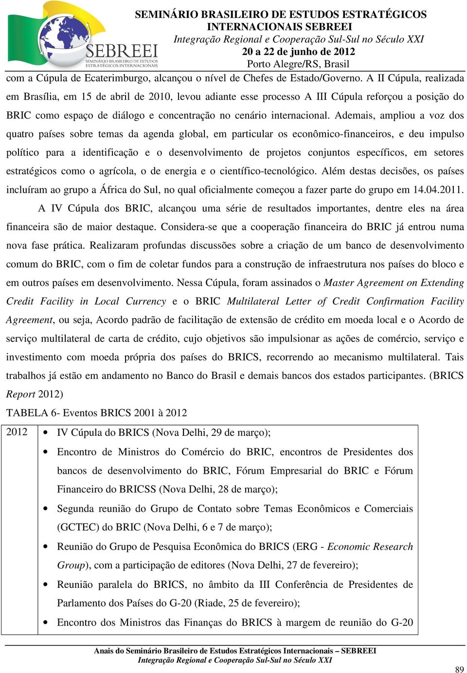 Ademais, ampliou a voz dos quatro países sobre temas da agenda global, em particular os econômico-financeiros, e deu impulso político para a identificação e o desenvolvimento de projetos conjuntos