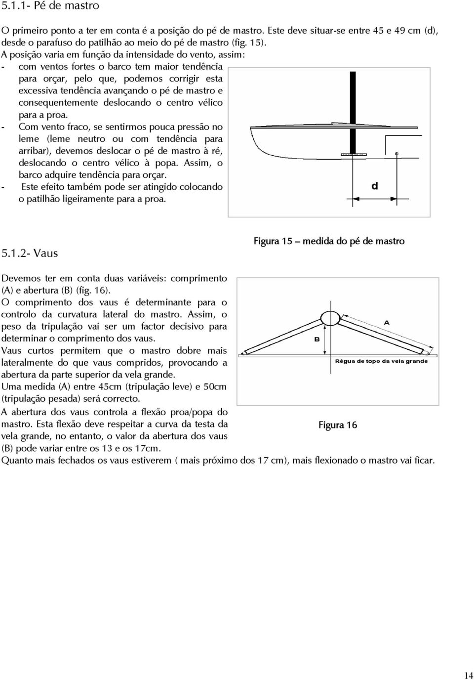 consequentemente deslocando o centro vélico para a proa.