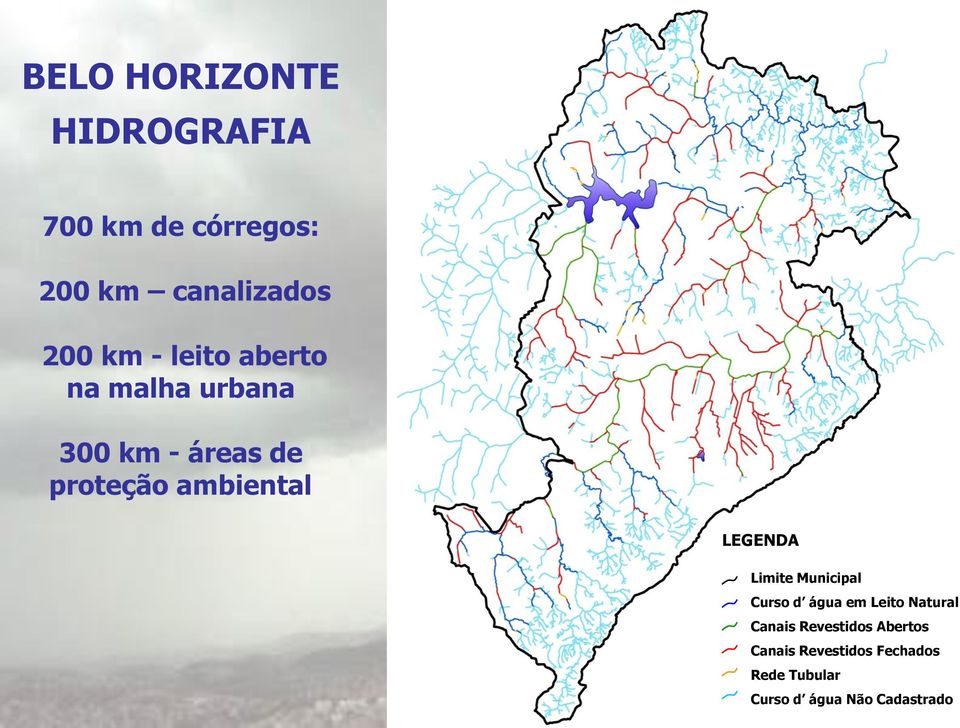 LEGENDA Limite Municipal Curso d água em Leito Natural Canais Revestidos