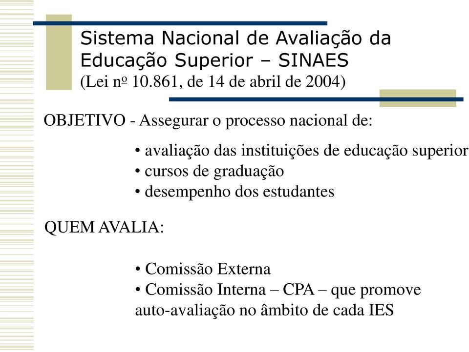 AVALIA: avaliação das instituições de educação superior cursos de graduação