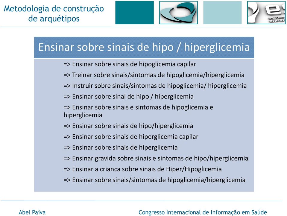 hiperglicemia => Ensinar sobre sinais de hipo/hiperglicemia => Ensinar sobre sinais de hiperglicemia capilar => Ensinar sobre sinais de hiperglicemia => Ensinar