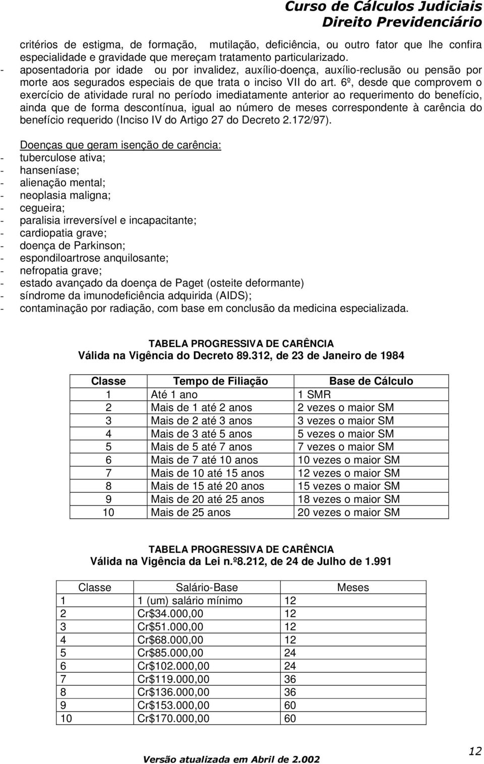 6º, desde que comprovem o exercício de atividade rural no período imediatamente anterior ao requerimento do benefício, ainda que de forma descontínua, igual ao número de meses correspondente à