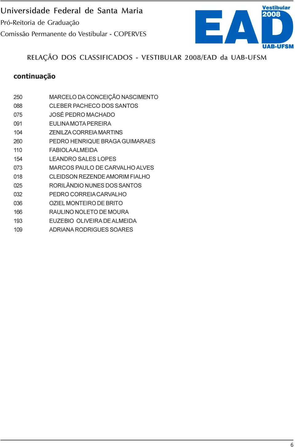 MARCOS PAULO DE CARVALHO ALVES 018 CLEIDSON REZENDE AMORIM FIALHO 025 RORILÂNDIO NUNES DOS SANTOS 032 PEDRO CORREIA