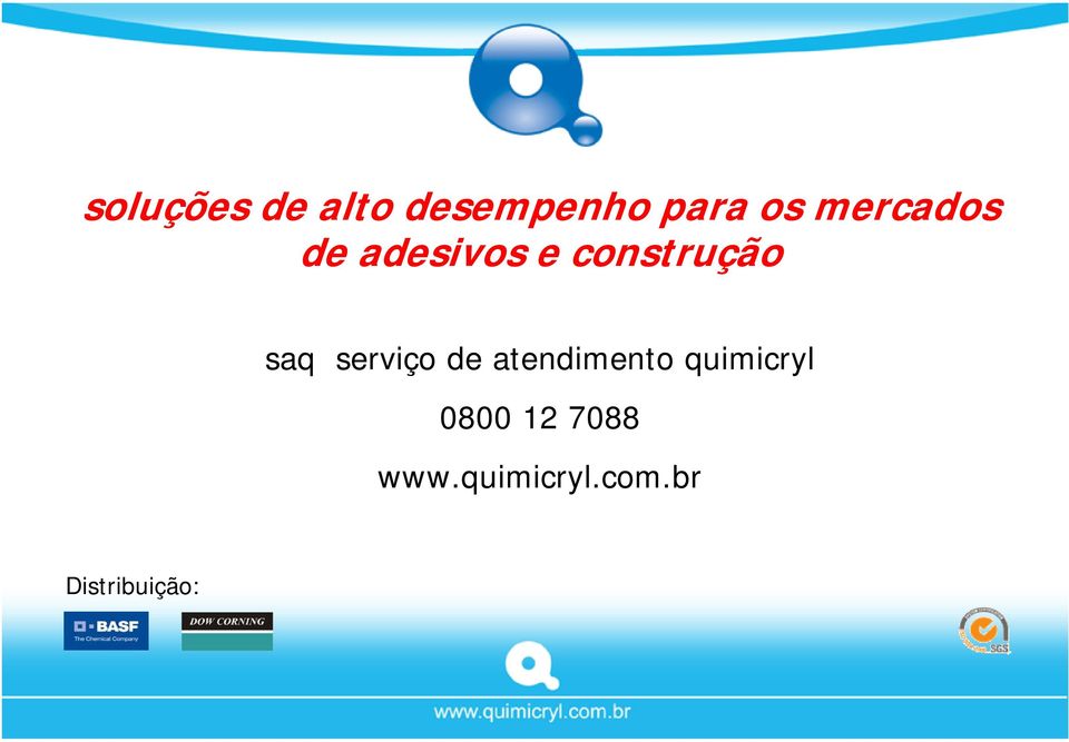 serviço de atendimento quimicryl 0800