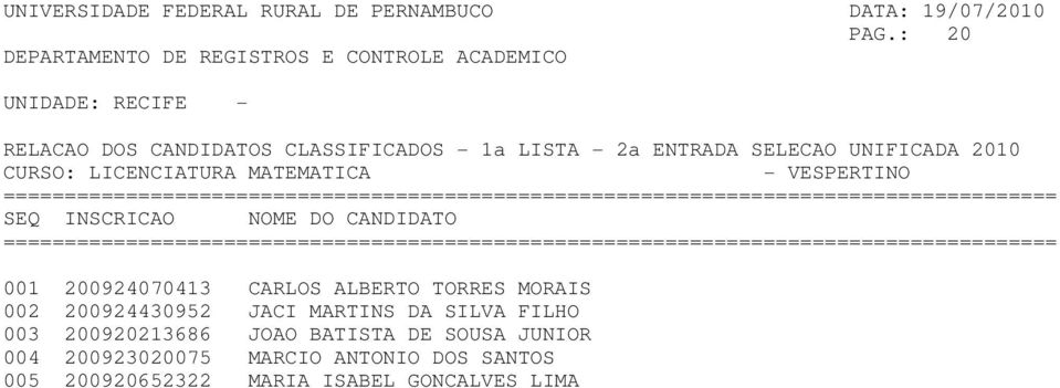 FILHO 003 200920213686 JOAO BATISTA DE SOUSA JUNIOR 004 200923020075