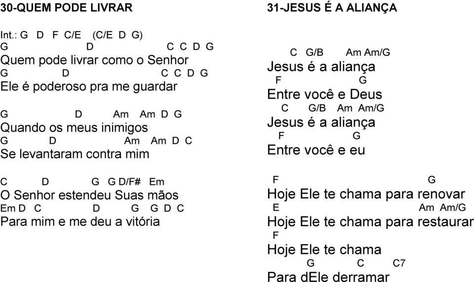 inimigos G D Am Am D C Se levantaram contra mim C D G G D/F# Em O Senhor estendeu Suas mãos Em D C D G G D C Para mim e me deu a vitória