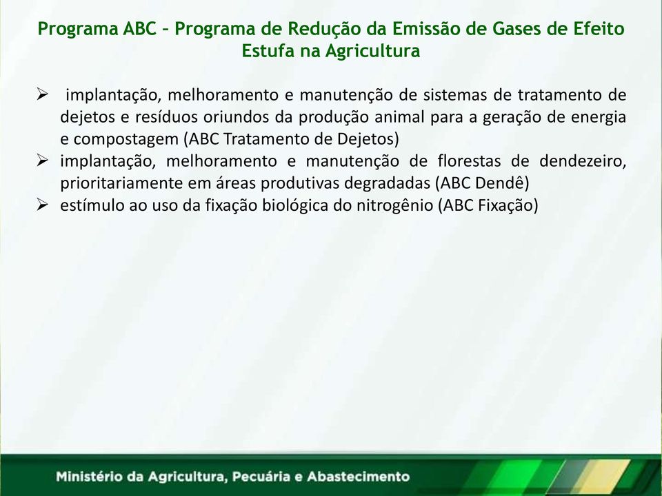 compostagem (ABC Tratamento de Dejetos) implantação, melhoramento e manutenção de florestas de dendezeiro,