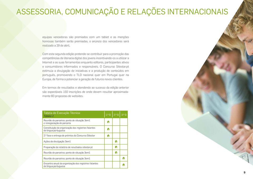 participantes ativos e consumidores informados e responsáveis. O Concurso Sitestar.