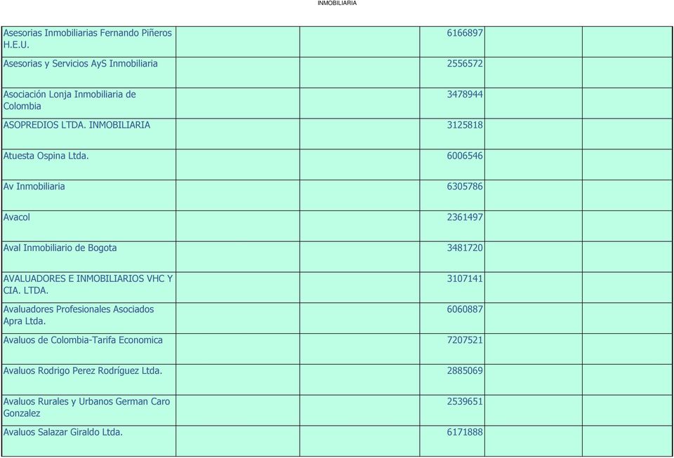 INMOBILIARIA 3125818 Atuesta Ospina Ltda.