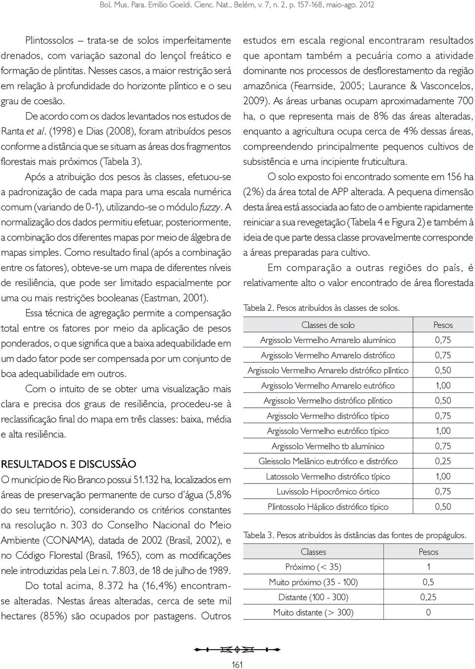 Nesses casos, a maior restrição será em relação à profundidade do horizonte plíntico e o seu grau de coesão. De acordo com os dados levantados nos estudos de Ranta et al.