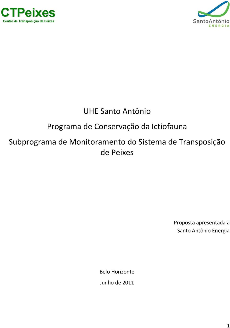 Sistema de Transposição de Peixes Proposta