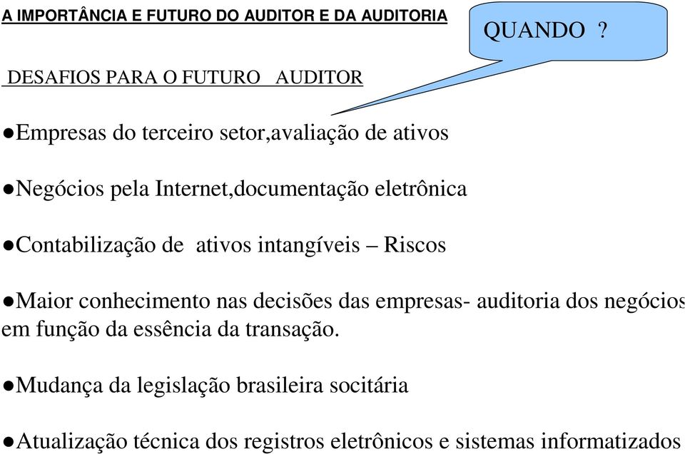 Internet,documentação eletrônica Contabilização de ativos intangíveis Riscos Maior conhecimento