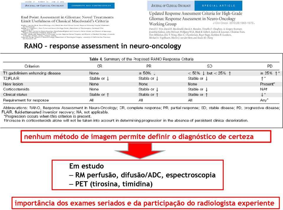 permite definir o diagnóstico de certeza Em estudo RM perfusão,