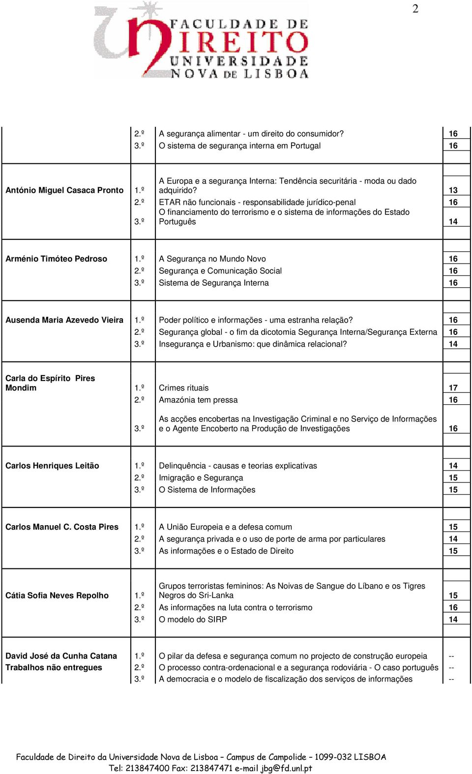 13 ETAR não funcionais - responsabilidade jurídico-penal 16 O financiamento do terrorismo e o sistema de informações do Estado Português 14 Arménio Timóteo Pedroso 1.