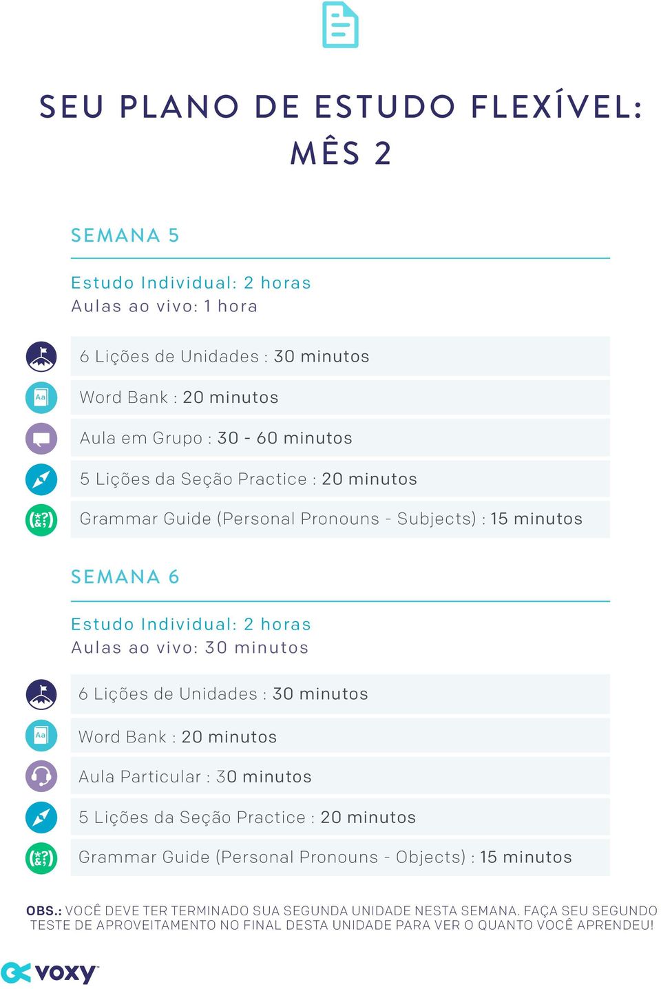 minutos Grammar Guide (Personal Pronouns - Objects) : 15 minutos OBS.