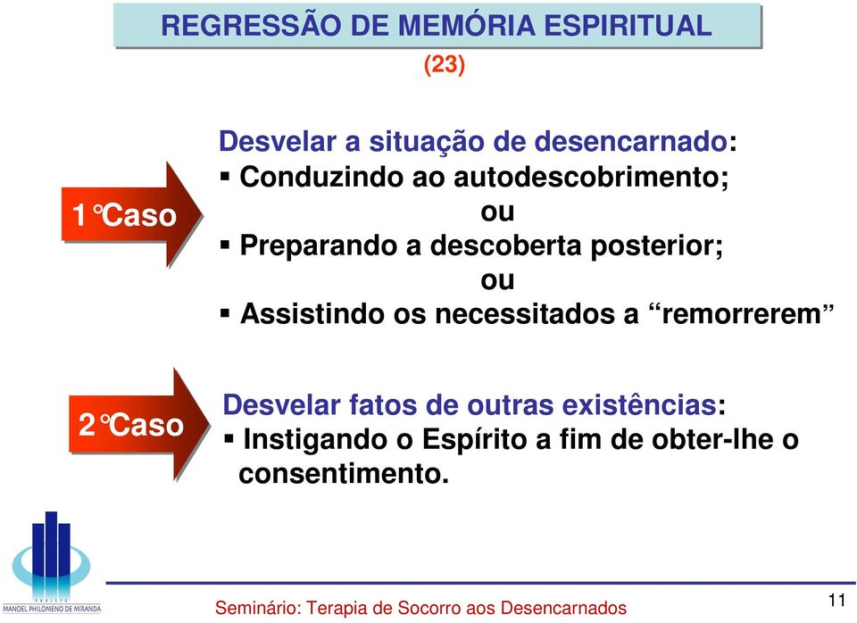 posterior; ou Assistindo os necessitados a remorrerem 2 Caso Desvelar