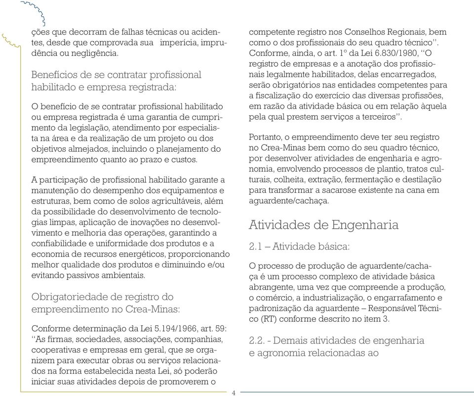 atendimento por especialista na área e da realização de um projeto ou dos objetivos almejados, incluindo o planejamento do empreendimento quanto ao prazo e custos.