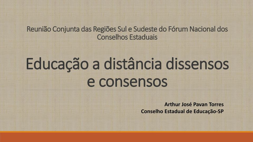 Educação a distância dissensos e consensos