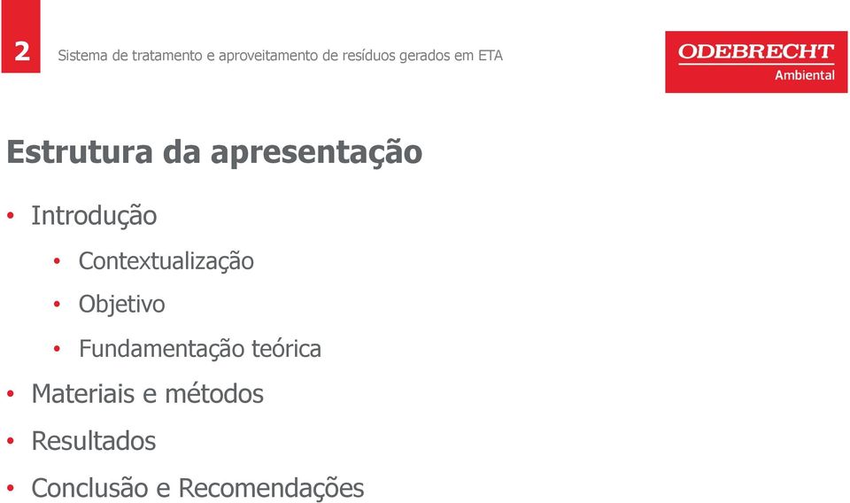 Objetivo Fundamentação teórica