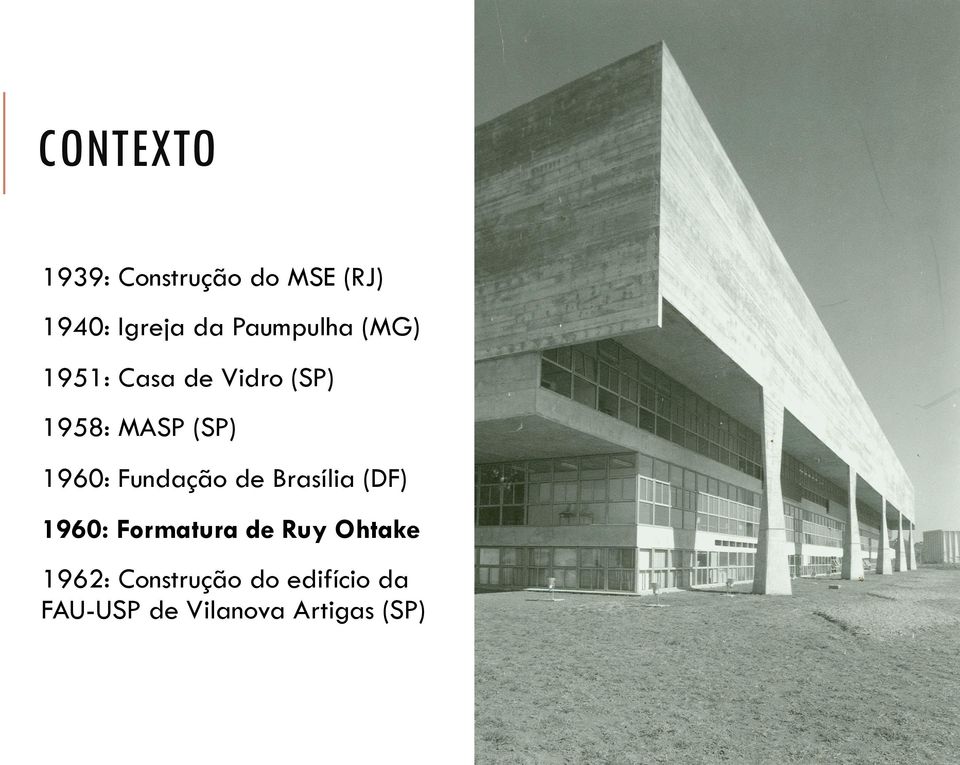 1960: Fundação de Brasília (DF) 1960: Formatura de Ruy