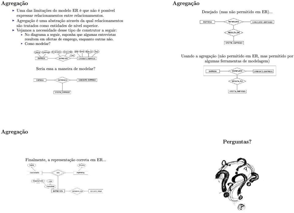 Vejamos a necessidade desse tipo de construtor a seguir: No diagrama a seguir, suponha que algumas entrevistas resultem em ofertas de emprego, enquanto outras