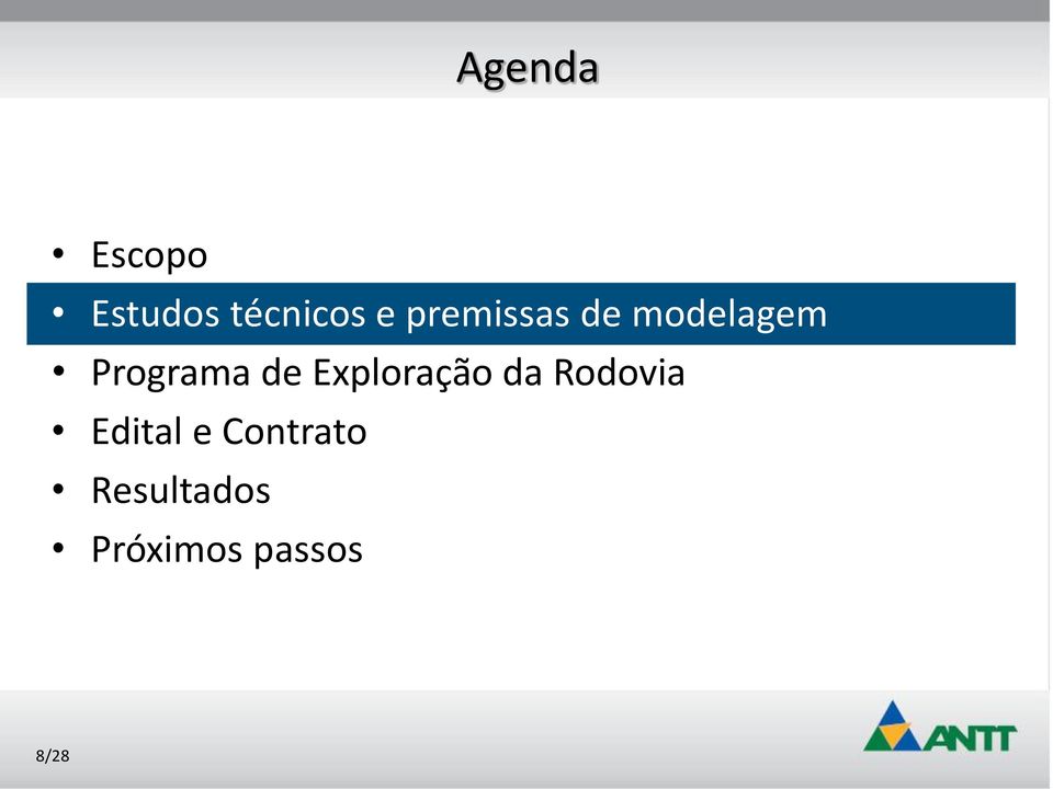 Exploração da Rodovia Edital e