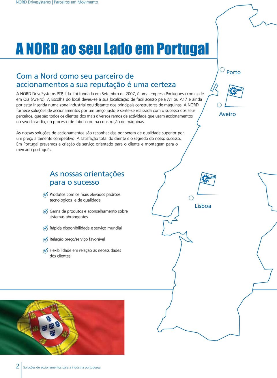 A Escolha do local deveu-se à sua localização de fácil acesso pela A1 ou A17 e ainda por estar inserida numa zona industrial equidistante dos principais construtores de máquinas.