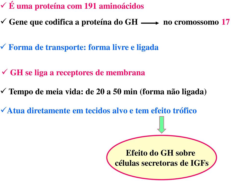 de membrana Tempo de meia vida: de 20 a 50 min (forma não ligada) Atua