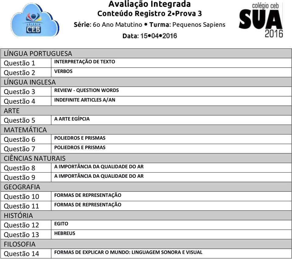 PRISMAS POLIEDROS E PRISMAS A IMPORTÂNCIA DA QUALIDADE DO AR A IMPORTÂNCIA DA QUALIDADE DO AR