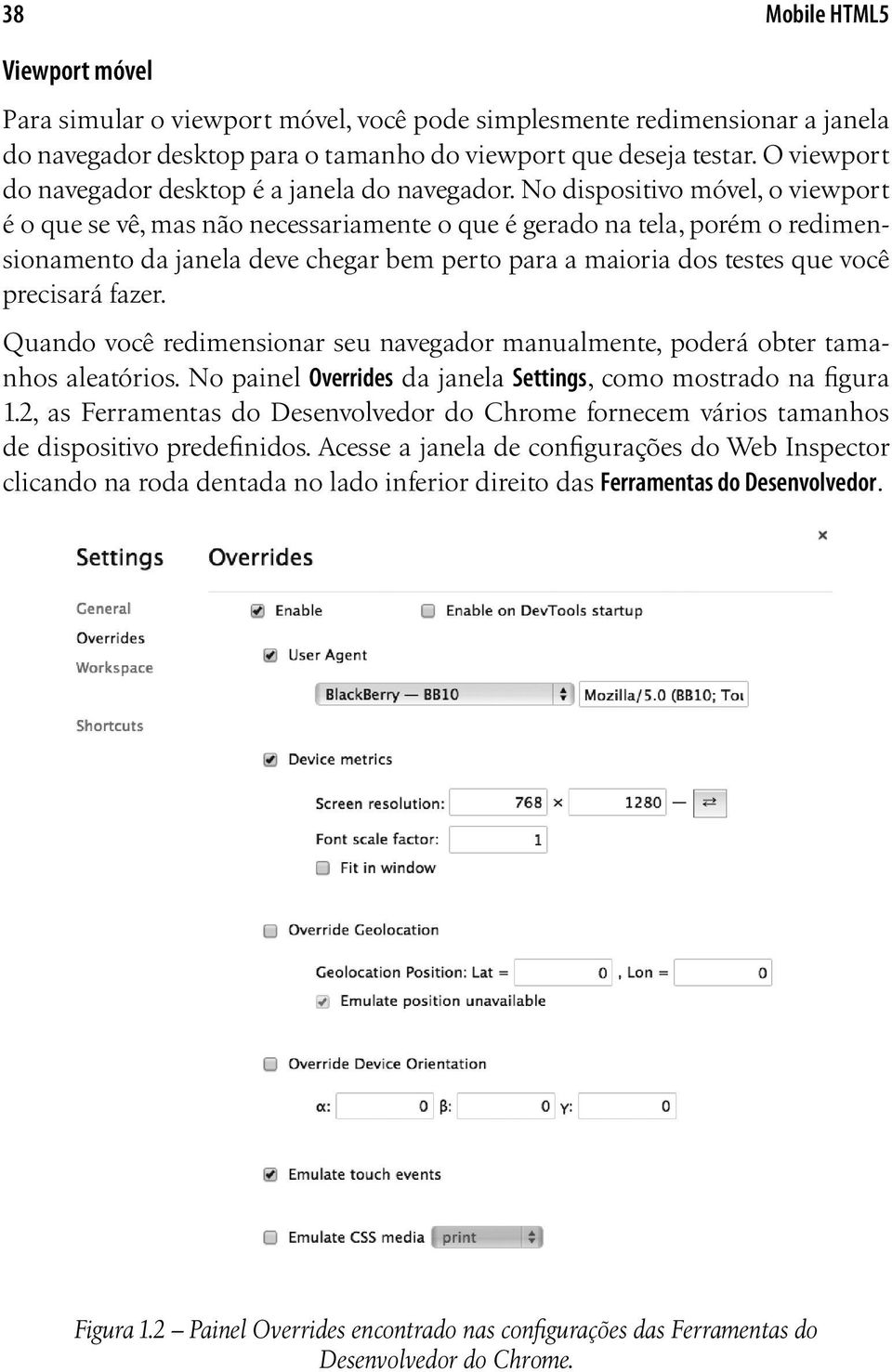 No dispositivo móvel, o viewport é o que se vê, mas não necessariamente o que é gerado na tela, porém o redimensionamento da janela deve chegar bem perto para a maioria dos testes que você precisará