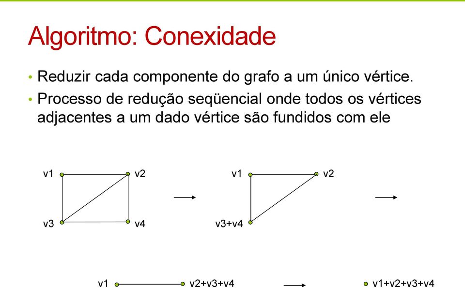 Processo de redução seqüencial onde todos os