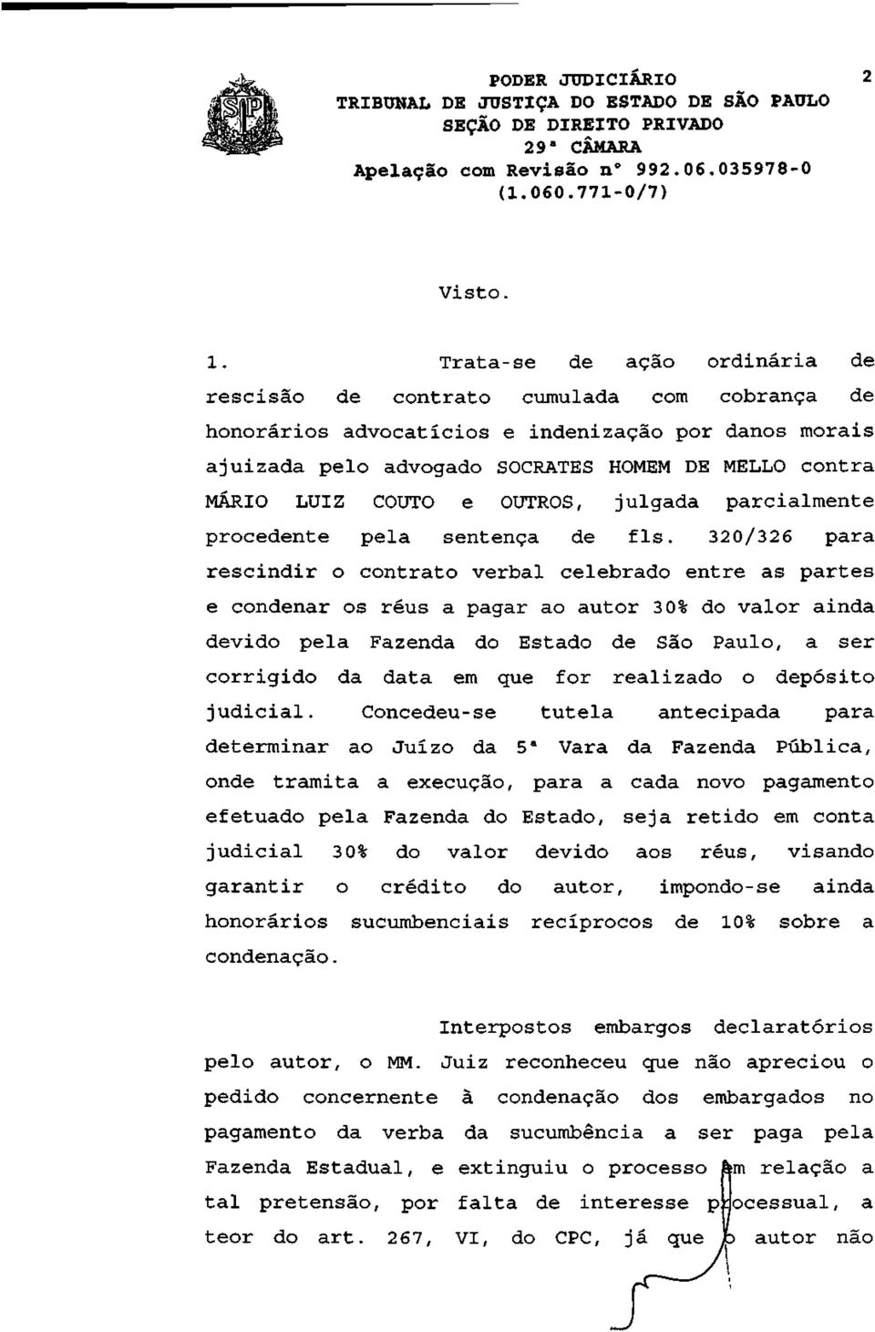 COUTO e OUTROS, julgada parcialmente procedente pela sentença de fls.