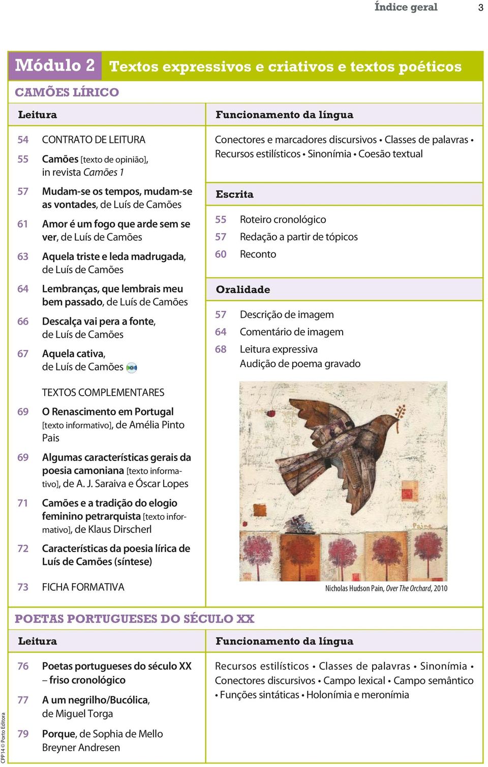 Camões 66 Descalça vai pera a fonte, de Luís de Camões 67 Aquela cativa, de Luís de Camões Conectores e marcadores discursivos Classes de palavras Recursos estilísticos Sinonímia Coesão textual 55