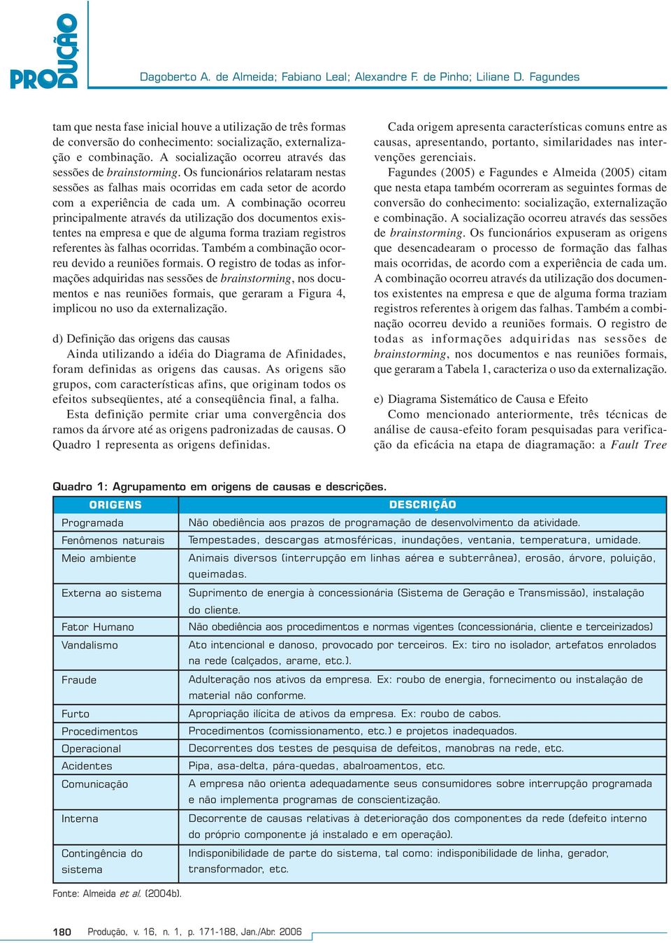 A socialização ocorreu através das sessões de brainstorming. Os funcionários relataram nestas sessões as falhas mais ocorridas em cada setor de acordo com a experiência de cada um.