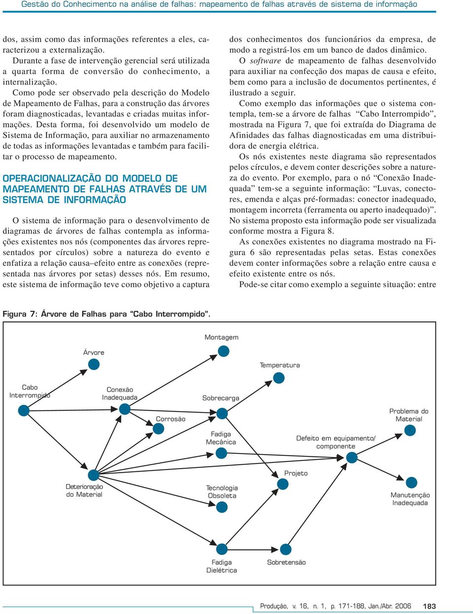 Como pode ser observado pela descrição do Modelo de Mapeamento de Falhas, para a construção das árvores foram diagnosticadas, levantadas e criadas muitas informações.