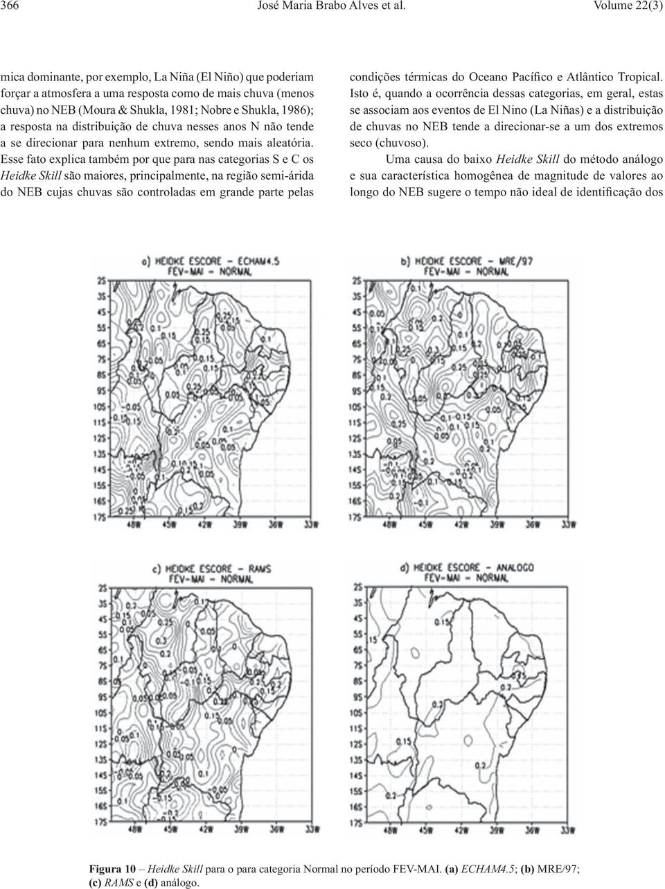 resposta na distribuição de chuva nesses anos N não tende a se direcionar para nenhum extremo, sendo mais aleatória.