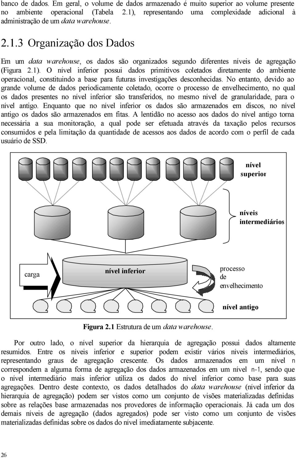 1). O nível inferior possui dados primitivos coletados diretamente do ambiente operacional, constituindo a base para futuras investigações desconhecidas.