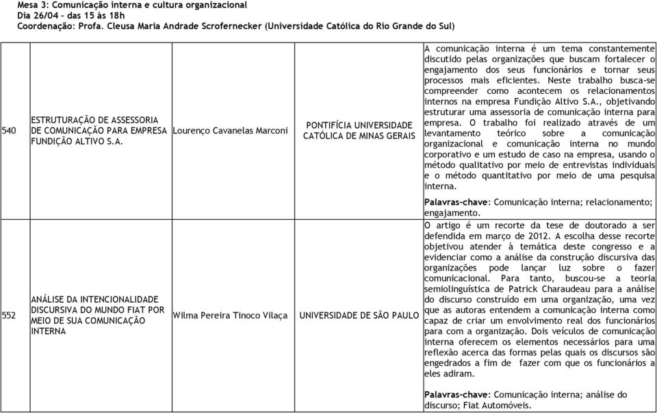 drade Scrofernecker (Universidade Católica do Rio Grande do Sul) 540 ESTRUTURAÇ