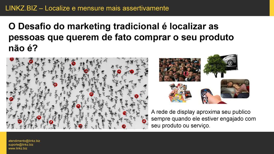 marketing tradicional é localizar as pessoas que querem de fato