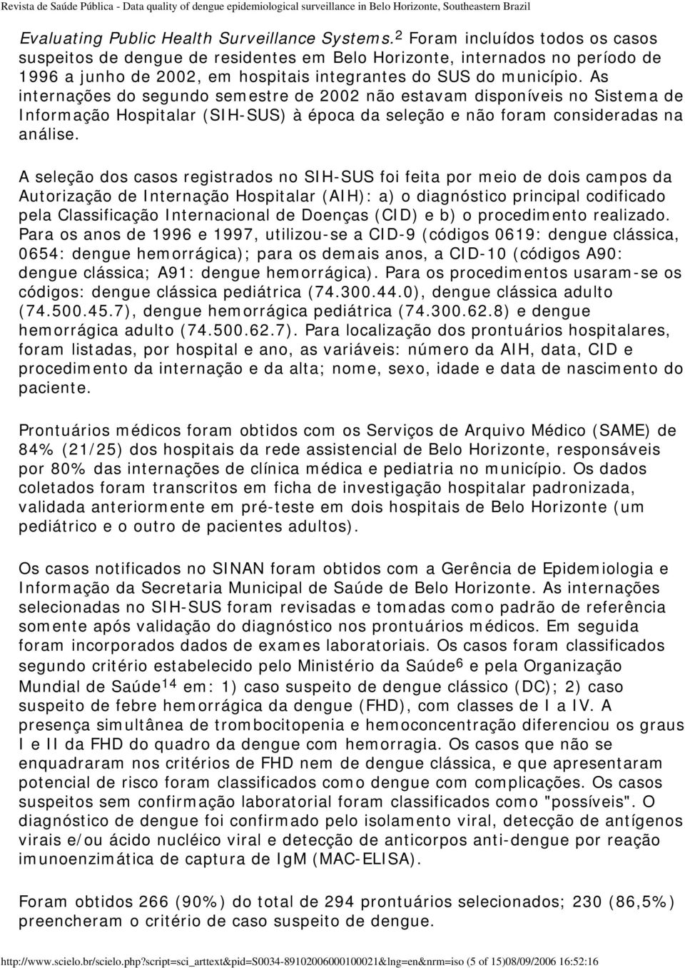 As internações do segundo semestre de 2002 não estavam disponíveis no Sistema de Informação Hospitalar (SIH-SUS) à época da seleção e não foram consideradas na análise.